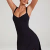 Jolie Sweetheart Neckline Mini Dress in Black