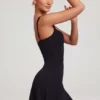 Jolie Sweetheart Neckline Mini Dress in Black