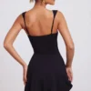 Jolie Sweetheart Neckline Mini Dress in Black