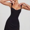Jolie Sweetheart Neckline Mini Dress in Black