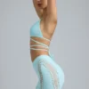 Joni Embellished Mid-Rise Mini Skirt in Ice Blue
