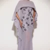 Jovelle Sheer Chiffon Draped Cape in Lilac