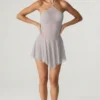 Juni Embellished Lace Up Back Mini Dress in Silver Juni Embellished Lace Up Back Mini Dress in Silver