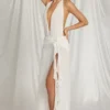 Kaeli Halterneck Maxi Dress in White
