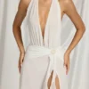 Kaeli Halterneck Maxi Dress in White