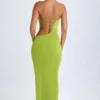 Kaikoa Cut-Out Bandeau Maxi Dress in Pear Green
