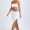 Kaikoa Cut-Out Bandeau Maxi Dress in White Kaikoa Cut-Out Bandeau Maxi Dress in White