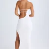 Kaikoa Cut-Out Bandeau Maxi Dress in White Kaikoa Cut-Out Bandeau Maxi Dress in White