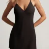 Kalani Open-Back A-Line Mini Dress in Black Kalani Open-Back A-Line Mini Dress in Black