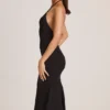 Karissa Modal Halterneck Midaxi Dress in Black