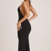 Karissa Modal Halterneck Midaxi Dress in Black