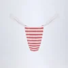 Kauai Ruched Cheeky Bikini Bottoms in Cherry Red