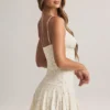 Kelbie Modal Ruched A-Line Mini Dress in Floral Print
