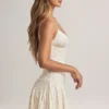 Kelbie Modal Ruched A-Line Mini Dress in Floral Print