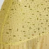 Kerra Semi-Sheer Embellished Asymmetric Maxi Dress in Yellow