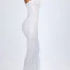 Kinsley Embellished Cut-Out Bandeau Maxi Dress in White