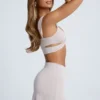 Kira Hardware Detail Cut-Out Crop Top in Sky Grey