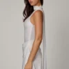 Kiraz Asymmetric Scarf-Detail Mini Dress in White Kiraz Asymmetric Scarf-Detail Mini Dress in White
