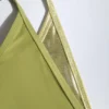 Kisawa Metallic Layered Thong Bikini Bottoms in Green