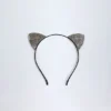 Kitty Cat Ears Headband in Black