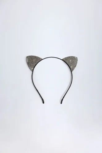 Kitty Cat Ears Headband in Black