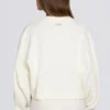 Knit Cropped Cardigan in Ivory
