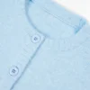 Knit Cropped Cardigan in Powder Blue