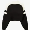 Knit Logo Cropped Jumper in Black