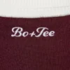 Knit Long-Sleeve Fitted Top in Burgundy