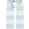 Knit Striped Scarf in Powder Blue