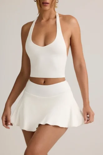 Kori Modal Halterneck Tank Top in White