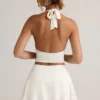 Kori Modal Halterneck Tank Top in White