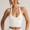 Kori Modal Halterneck Tank Top in White