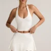 Kori Modal Halterneck Tank Top in White