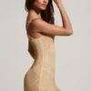 Kylie Embellished Asymmetric Ultra Mini Dress in Gold