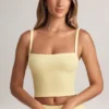 Lai Modal Square-Neck Camisole Top in Lemon Sherbet