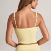 Lai Modal Square-Neck Camisole Top in Lemon Sherbet
