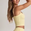Lai Modal Square-Neck Camisole Top in Lemon Sherbet