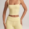 Lai Modal Square-Neck Camisole Top in Lemon Sherbet