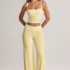 Lai Modal Square-Neck Camisole Top in Lemon Sherbet