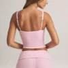 Lai Modal Square-Neck Camisole Top in Pastel Pink