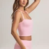 Lai Modal Square-Neck Camisole Top in Pastel Pink