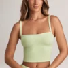 Lai Modal Square-Neck Camisole Top in Sage Green