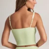 Lai Modal Square-Neck Camisole Top in Sage Green