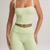Lai Modal Square-Neck Camisole Top in Sage Green