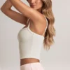 Lai Modal Square-Neck Camisole Top in White