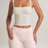 Lai Modal Square-Neck Camisole Top in White
