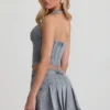 Laika Low-Rise Pleated Mini Skirt in Light Blue