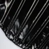Lamiya Vinyl Lace-Up Corset Top in Black