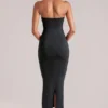 Landen Halterneck Midaxi Dress in Black